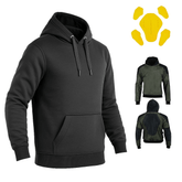 Unisex Kevlar Lined Motorcycle Hoodie in Black with CE Armor