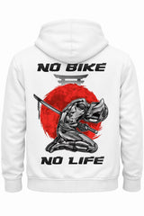 Kevlar Motorcycle Hoodie in White with Removable CE Armor