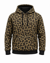 Kevlar Motorcycle Hoodie in Leopard Print with Protective Armour