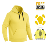 Unisex Kevlar Pull-Over Motorcycle Hoodie in Butter Yellow