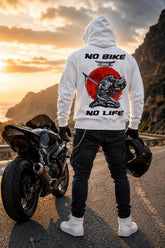 Kevlar Motorcycle Hoodie in White with Removable CE Armor