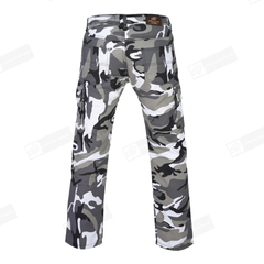 Kevlar-Lined Motorcycle Riding Pants in Camo Cargo with Level 1 Armored