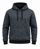 Women's Kevlar Motorcycle Hoodie in Black with Leopard Print