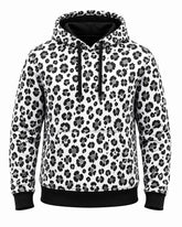 Women's Kevlar Motorcycle Hoodie in White with Leopard Print