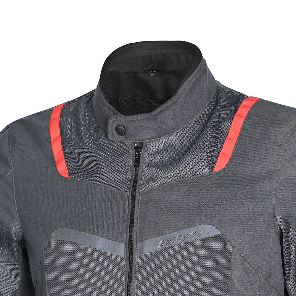 RTECH Spiral Mesh Motorcycle Jacket Anthr/Grey/Black/Red