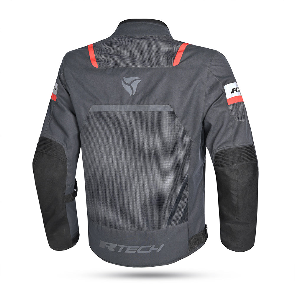RTECH Spiral Mesh Motorcycle Jacket Anthr/Grey/Black/Red