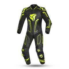 R-Tech Rising Star 1PC Motorcycle Racing Leather Suit Black Yellow
