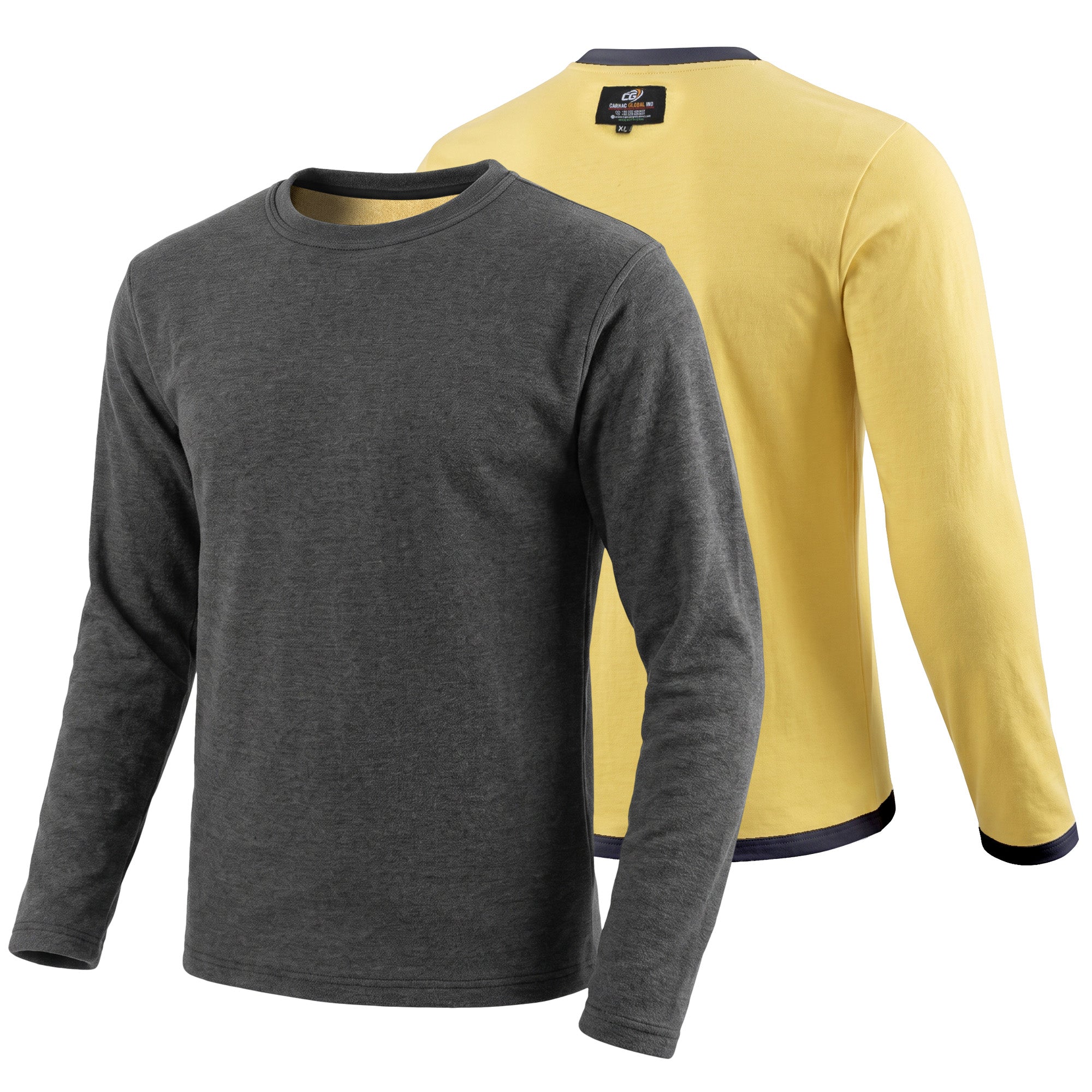 Charcoal Grey Long Sleeve Motorcycle Base Layer Shirt