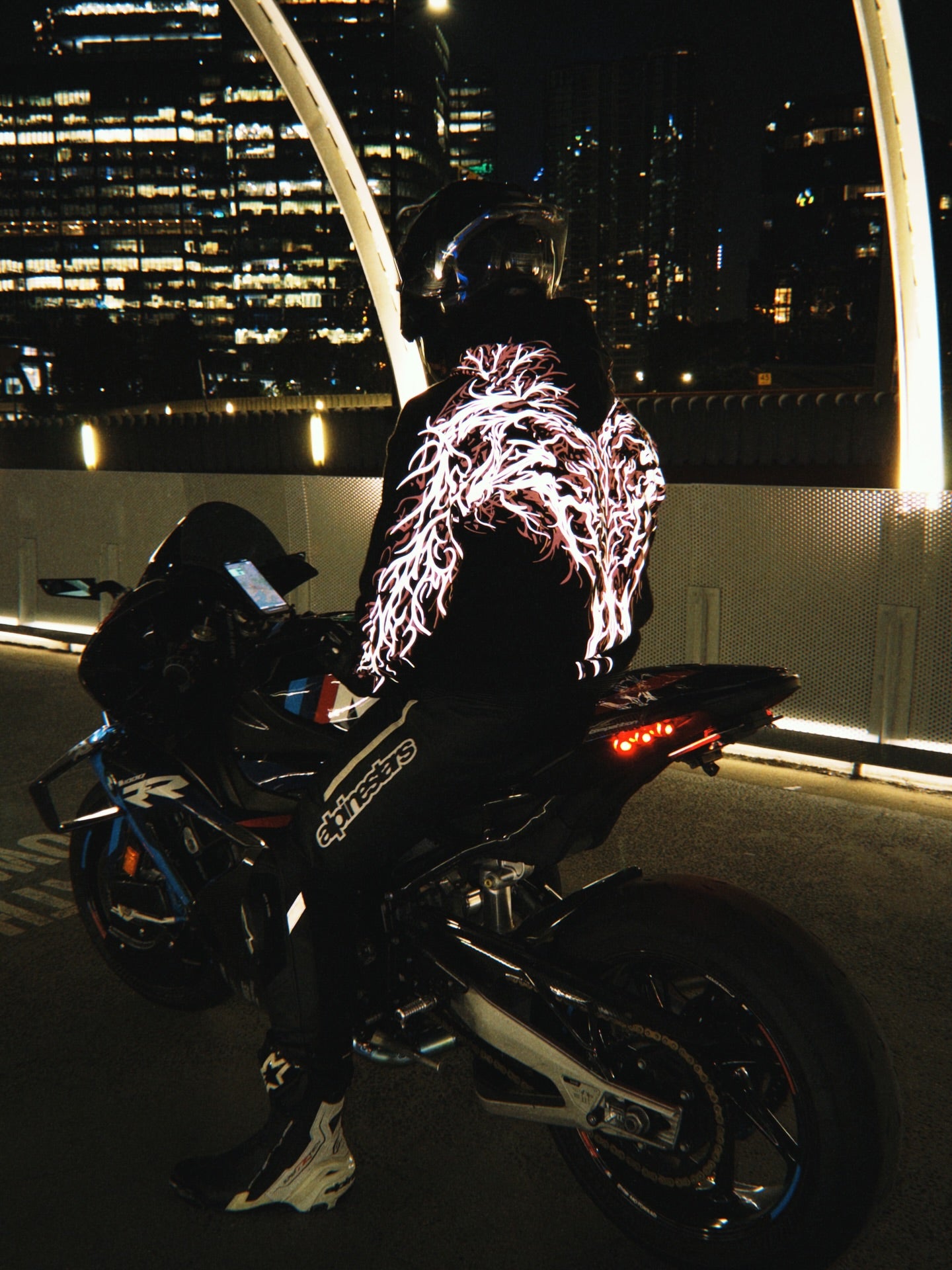 Red and Gray Thorn CE Level 2 Armored Motorcycle Hoodie with Reflective Print