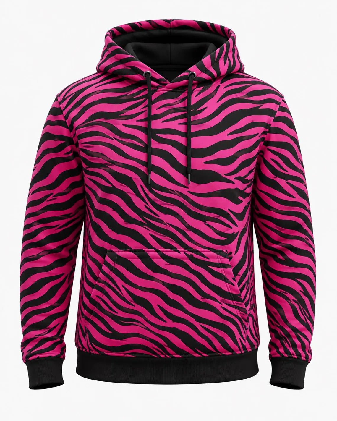 Women's Kevlar-Lined Motorcycle Hoodie in Pink &amp; Black Zebra Print