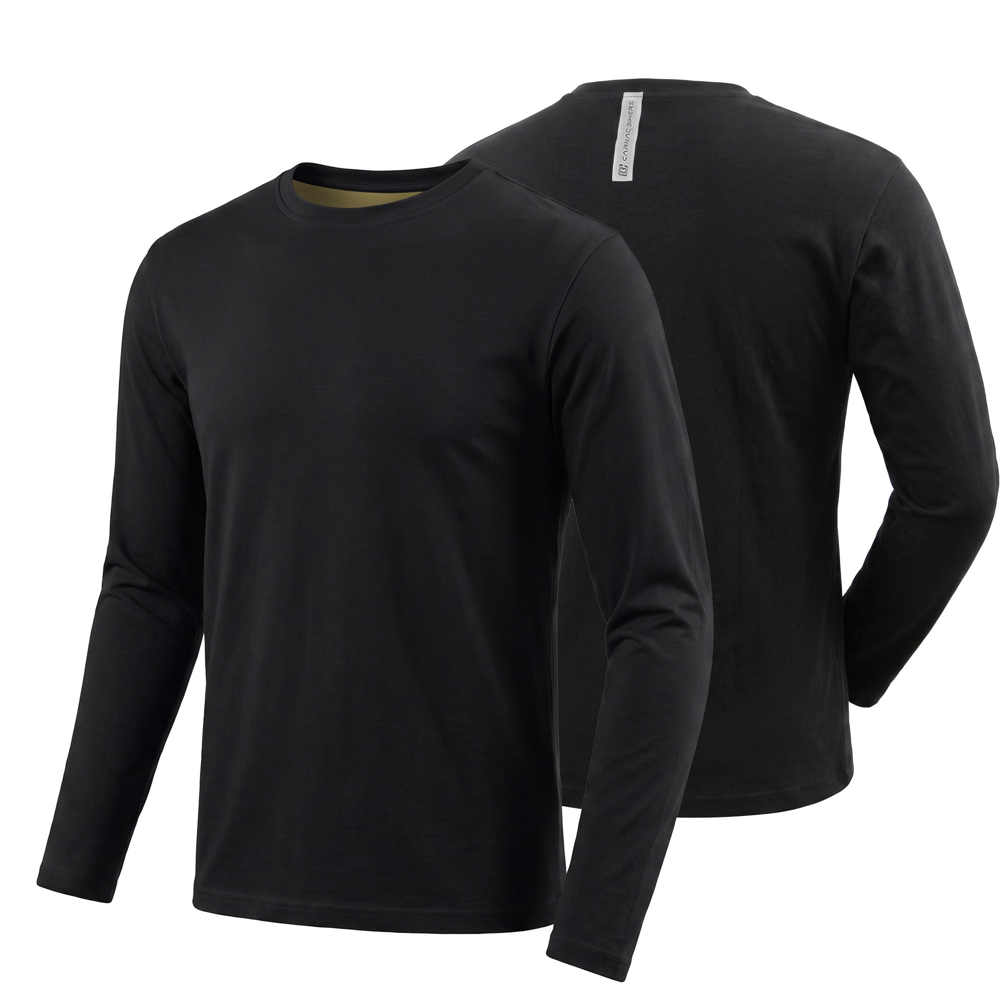 Kevlar Lined Black Long Sleeve Motorcycle Base Layer Shirt