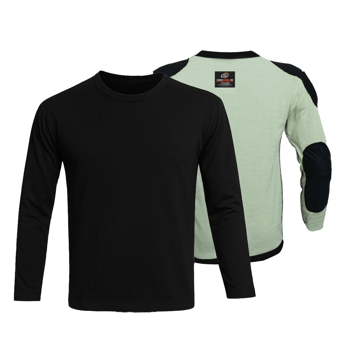 Kevlar Lined Motorcycle T-Shirt in Black with CE Level 1 Armour