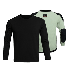 Kevlar Lined Motorcycle T-Shirt in Black with CE Level 1 Armour