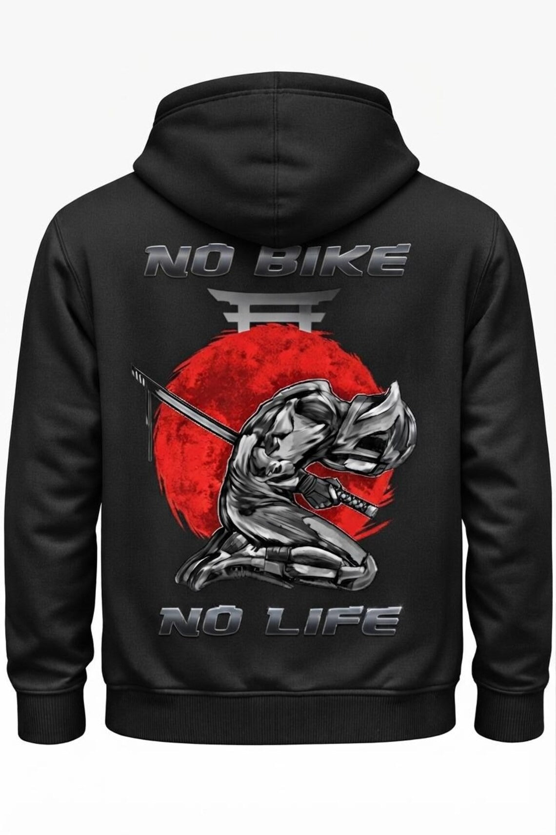 Kevlar Motorcycle Hoodie in Black with Removable CE Armor