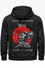 Kevlar Motorcycle Hoodie in Black with Removable CE Armor