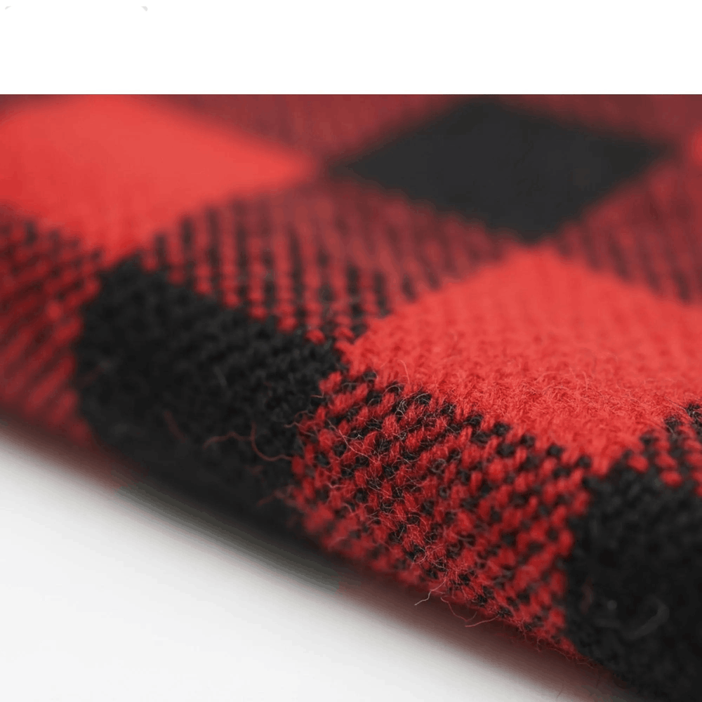 Men's Kevlar-Lined Flannel Motorcycle Riding Shirt in Red with Armor