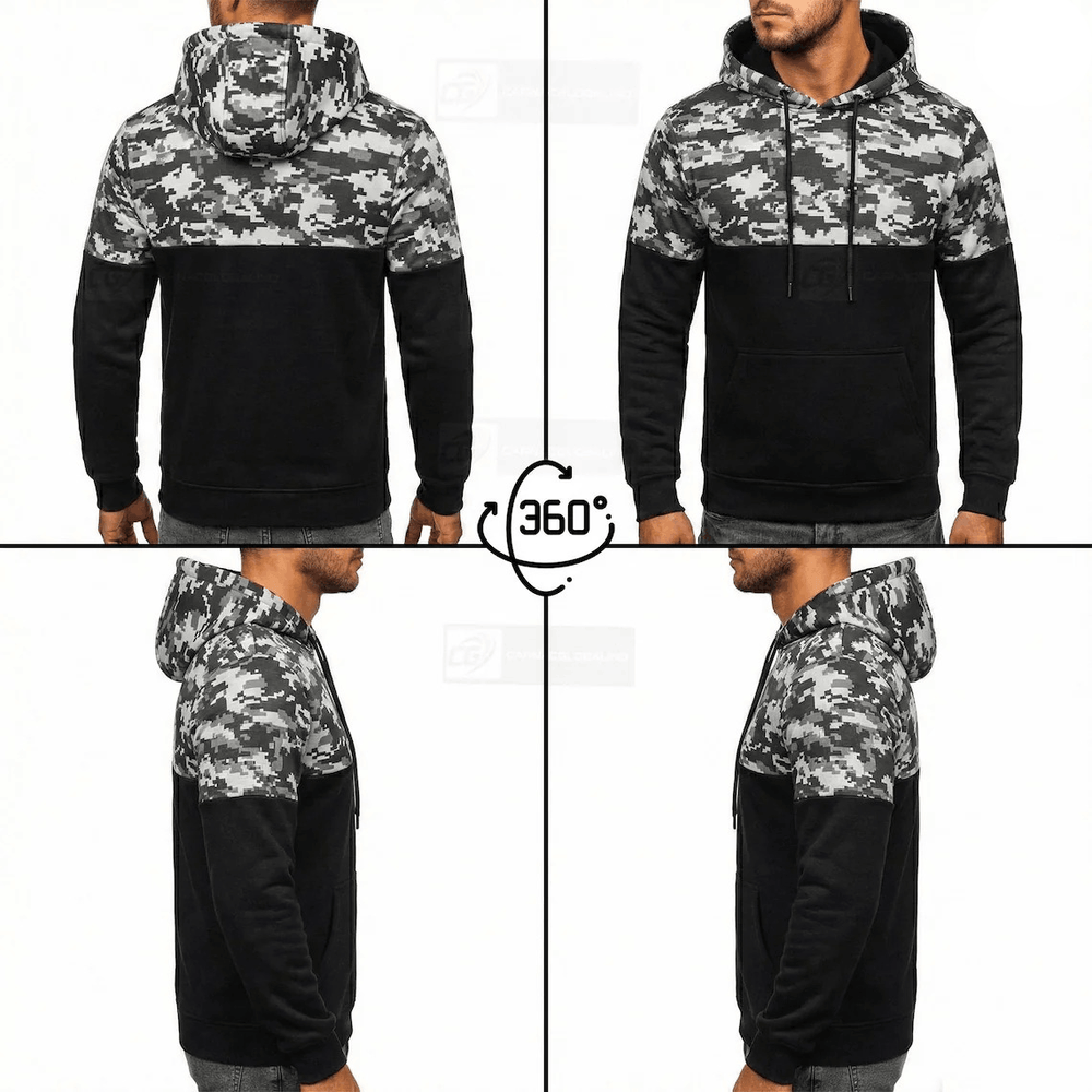 Unisex Kevlar Motorbike Digital Camo Hoodie with Free Level 2 Armor Protectors
