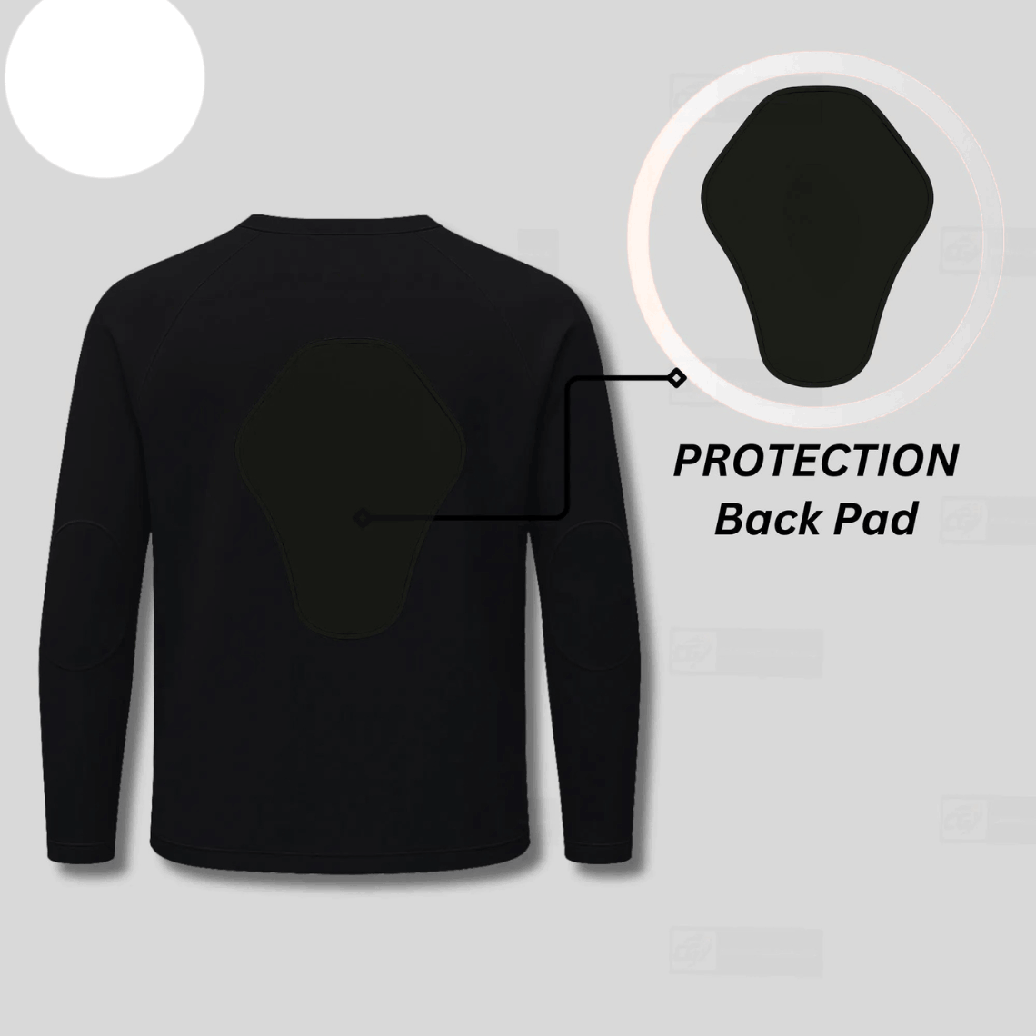 Kevlar Lined Motorcycle T-Shirt in Black with CE Level 1 Armour