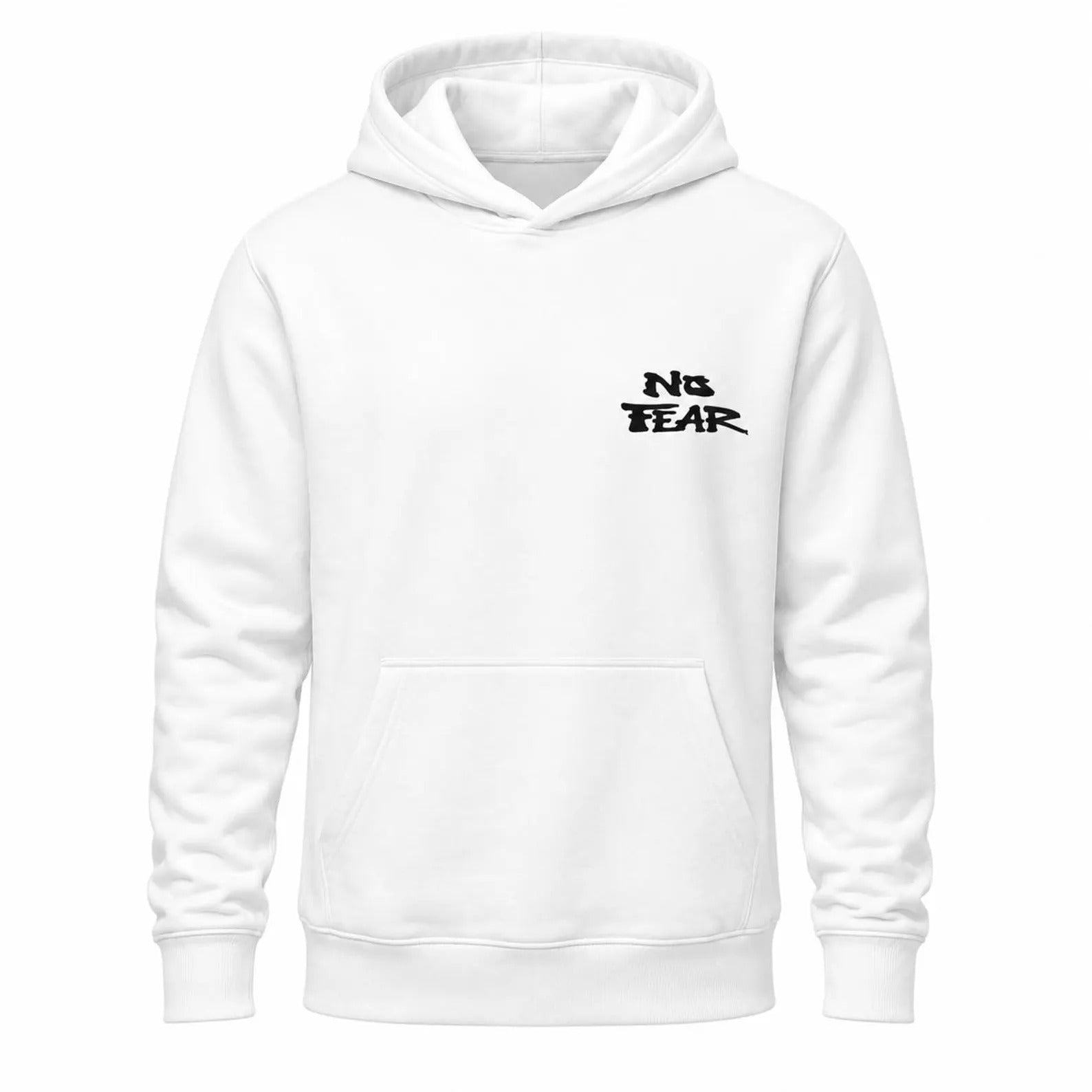 Aramid Kevlar Motorcycle Hoodie in White with No Fear Back Print