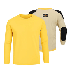 Kevlar-Lined Motorcycle T-Shirt in Butter Yellow with CE Level 1 Protection