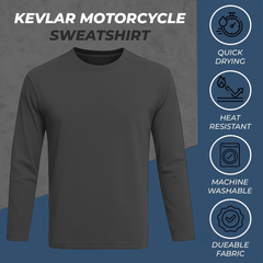 Kevlar-Lined Motorbike T-Shirt in Charcoal Grey