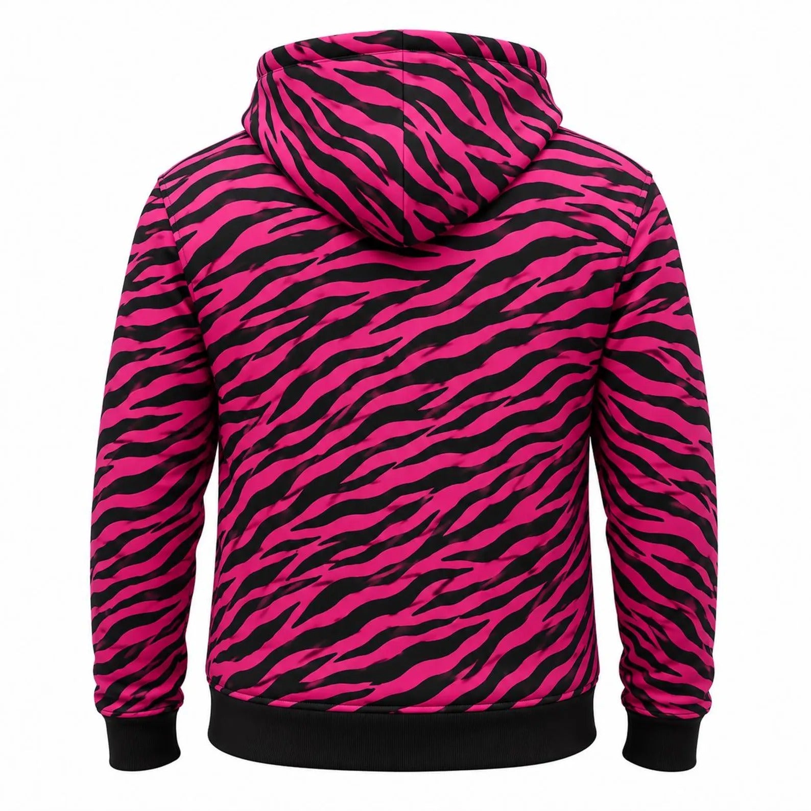 Women's Kevlar-Lined Motorcycle Hoodie in Pink &amp; Black Zebra Print