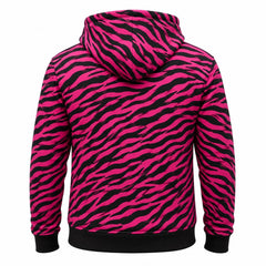 Women's Kevlar-Lined Motorcycle Hoodie in Pink &amp; Black Zebra Print
