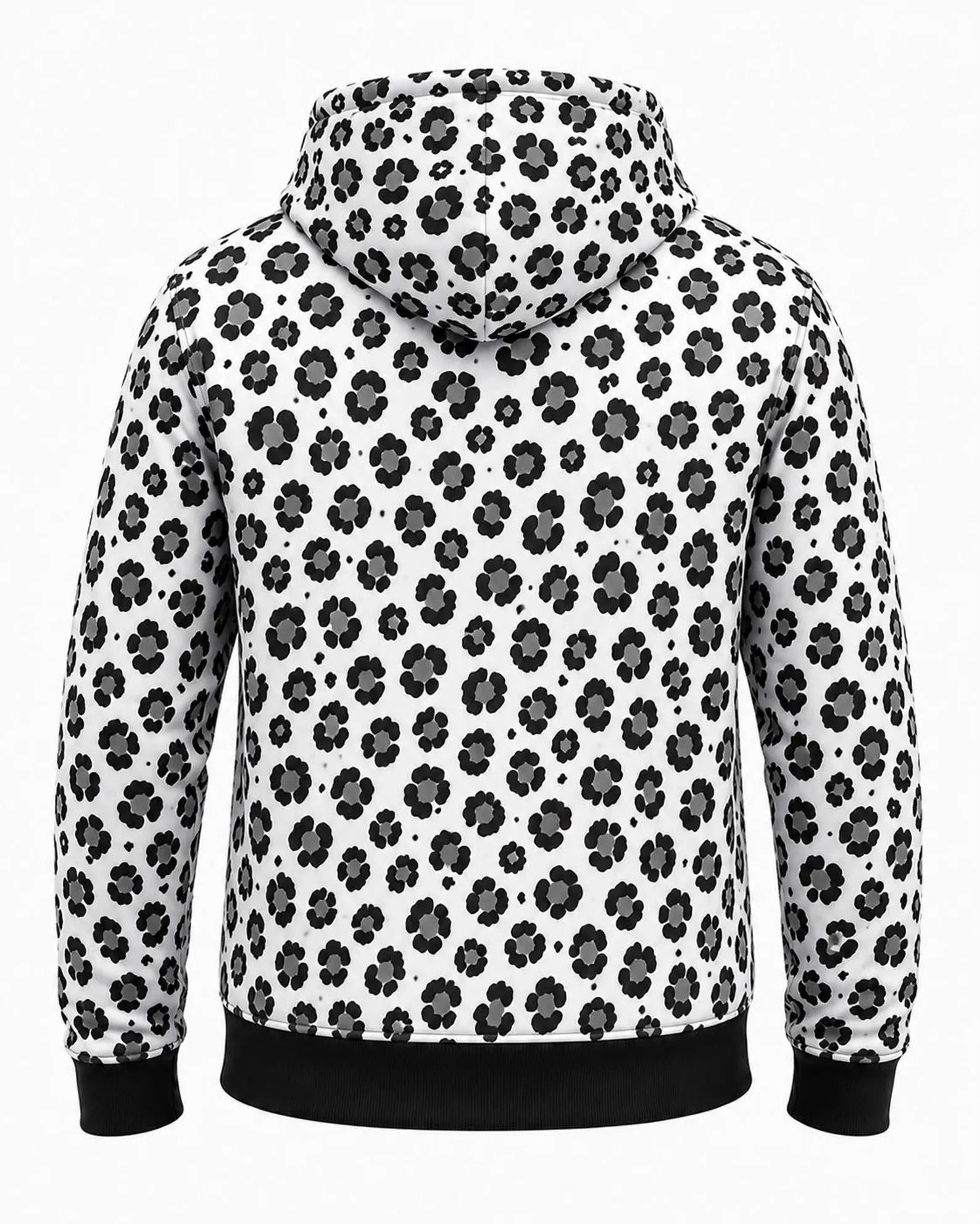 Women's Kevlar Motorcycle Hoodie in White with Leopard Print
