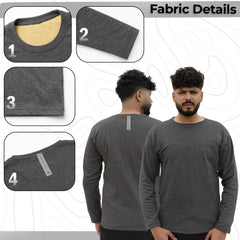 Charcoal Grey Long Sleeve Motorcycle Base Layer Shirt