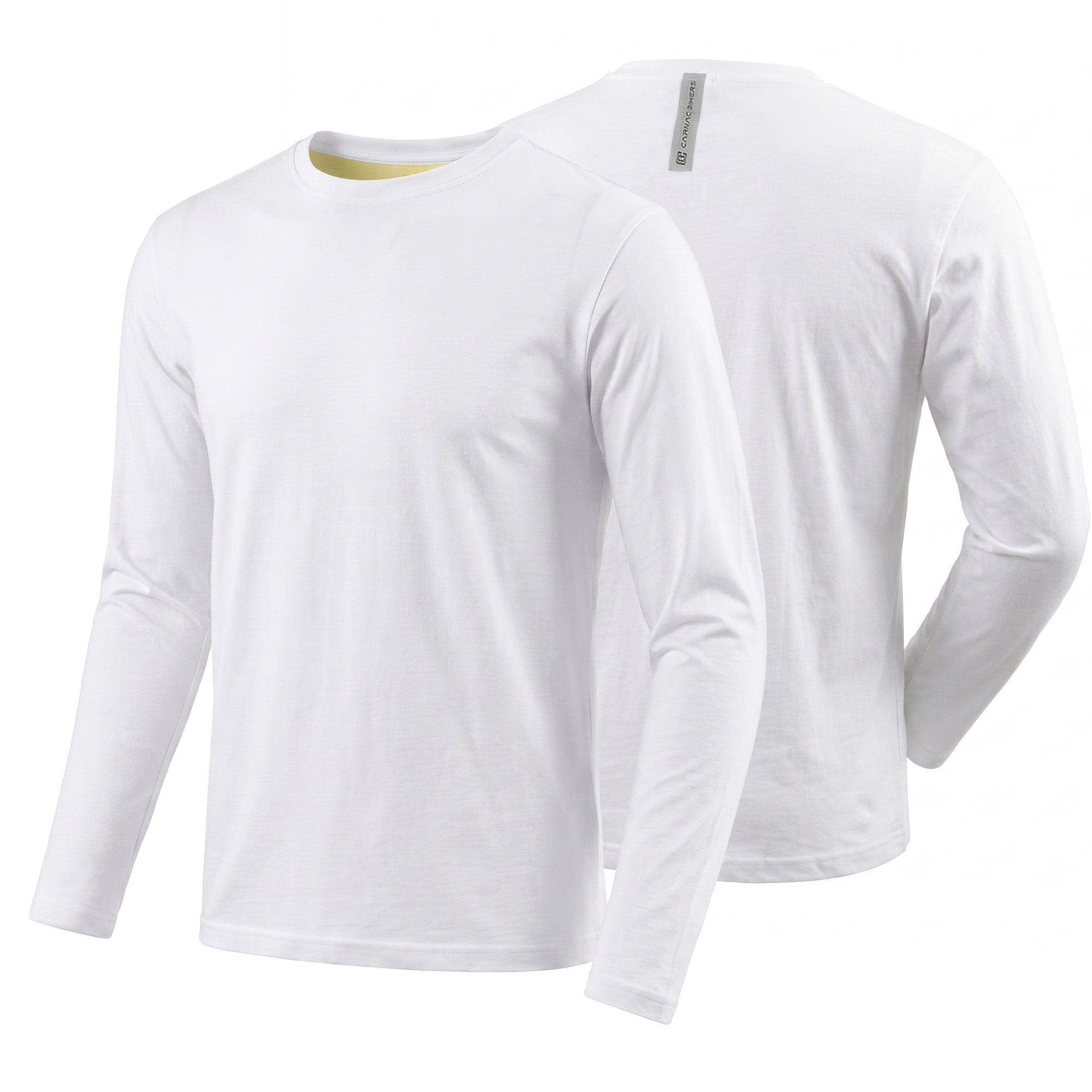 Kevlar Lined Long Sleeve Motorcycle Base Layer Shirt in White