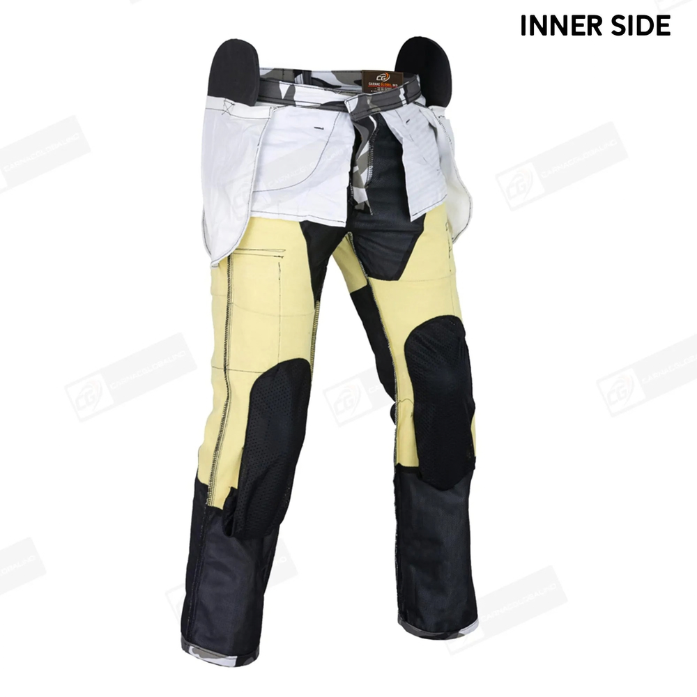 Kevlar-Lined Motorcycle Riding Pants in Camo Cargo with Level 1 Armored