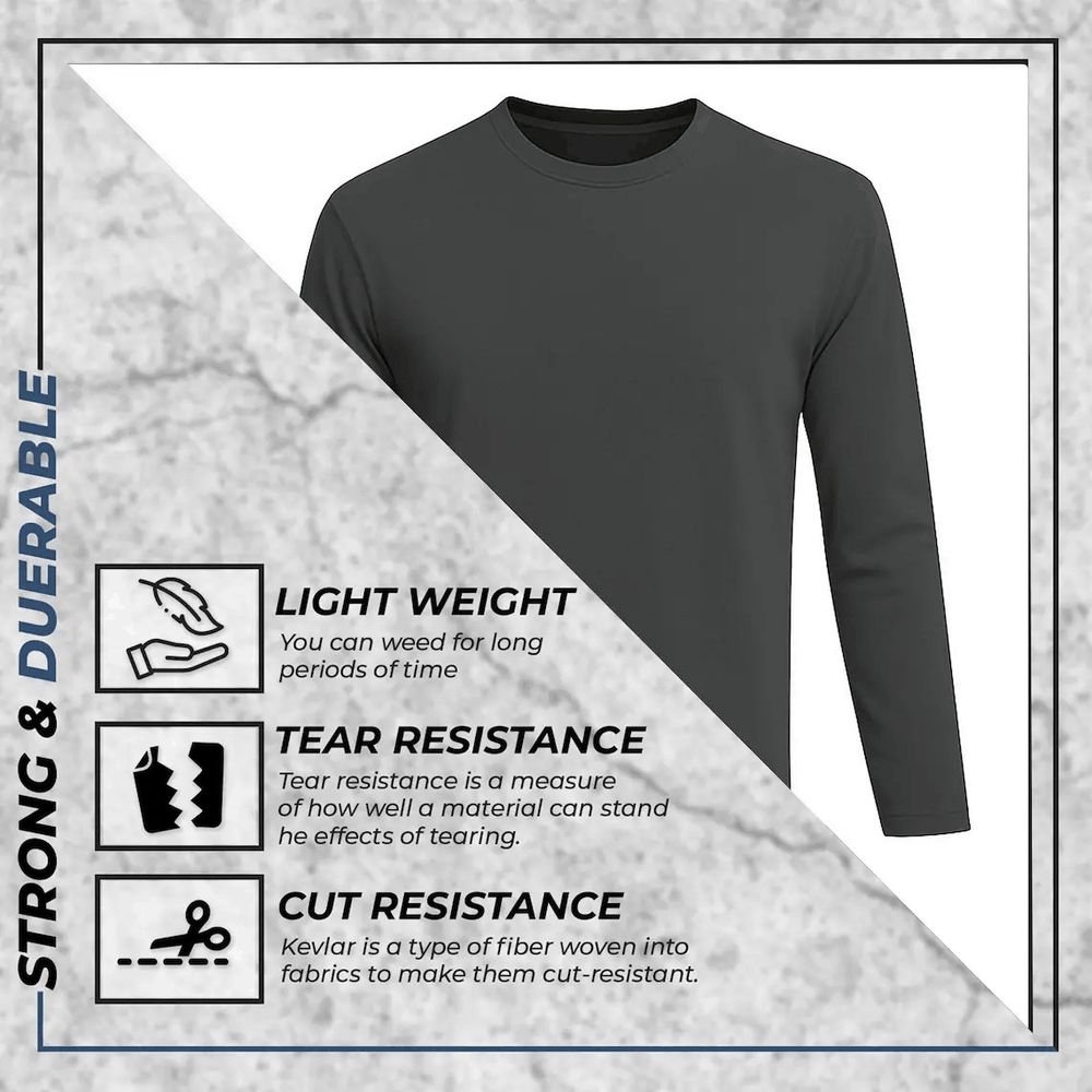 Kevlar-Lined Motorbike T-Shirt in Charcoal Grey