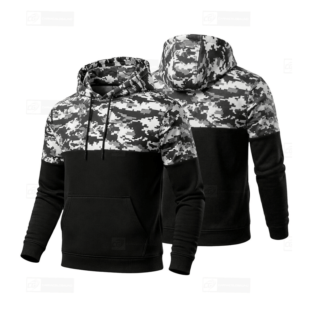 Unisex Kevlar Motorbike Digital Camo Hoodie with Free Level 2 Armor Protectors