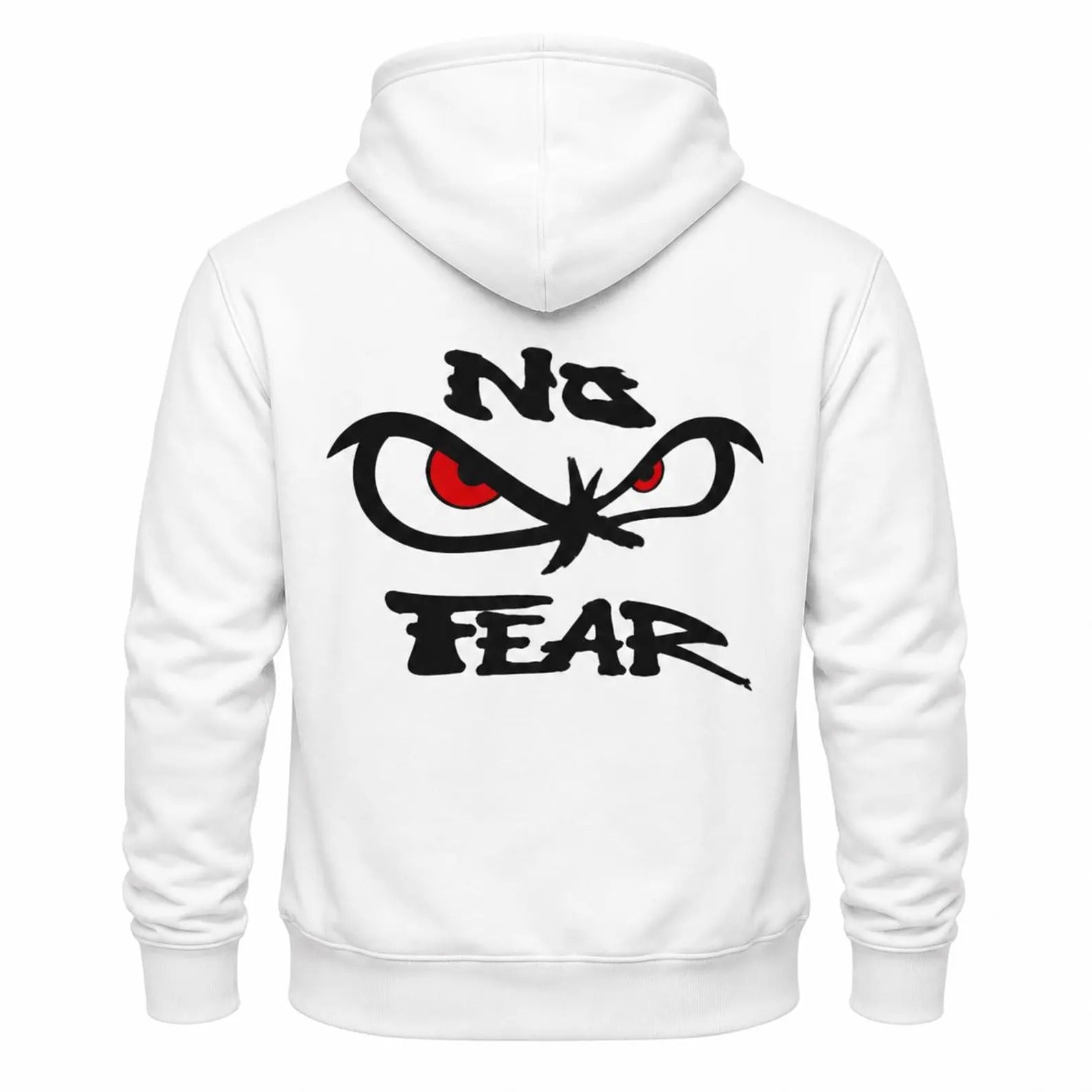 Aramid Kevlar Motorcycle Hoodie in White with No Fear Back Print