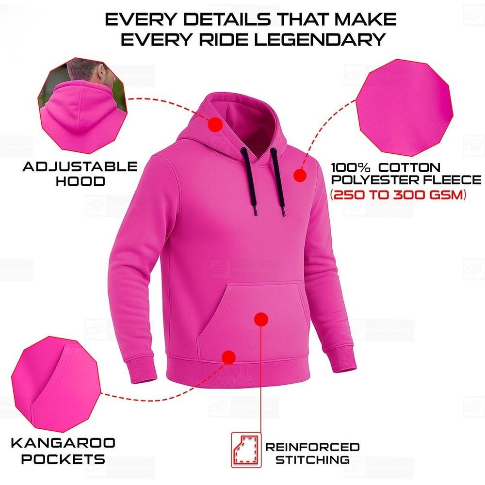 Kevlar-Lined Pull-Over Motorbike Hoodie in Gray with Protective Pads