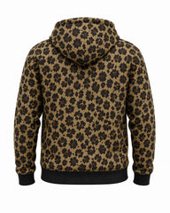 Kevlar Motorcycle Hoodie in Leopard Print with Protective Armour