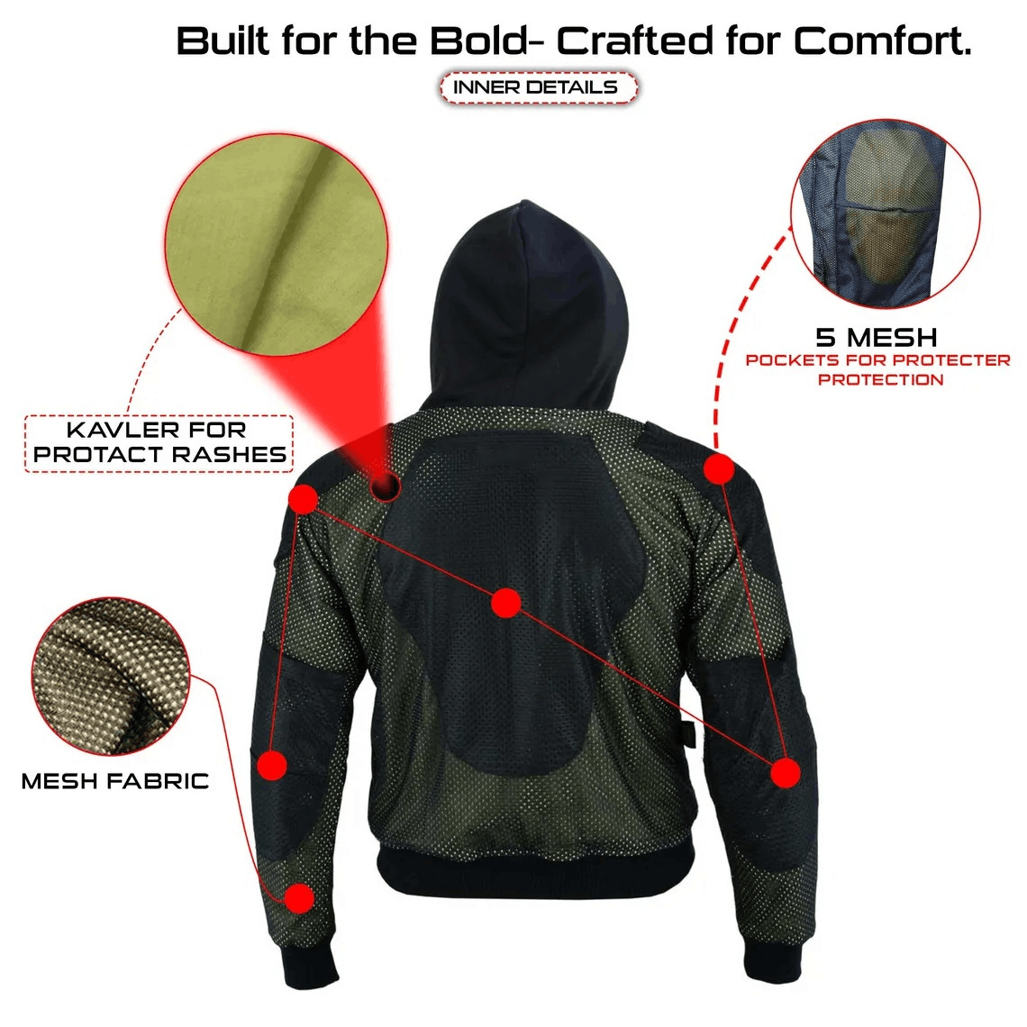 Unisex Kevlar Pull-Over Motorcycle Hoodie in Butter Yellow