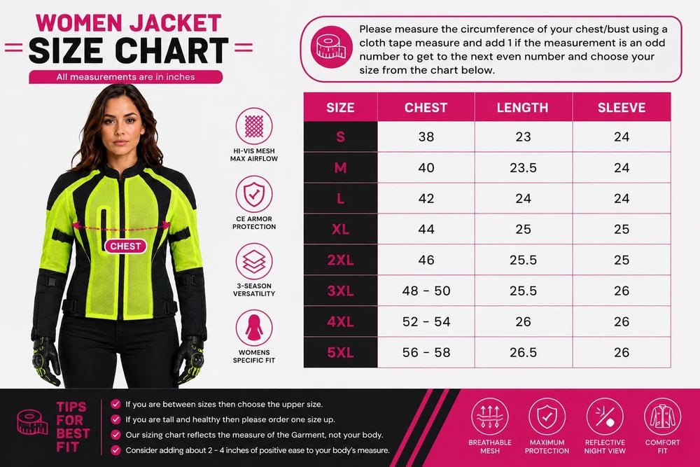 Women's Armored Motorcycle Mesh Jacket in Black &amp; Red with CE Level 2 Armor