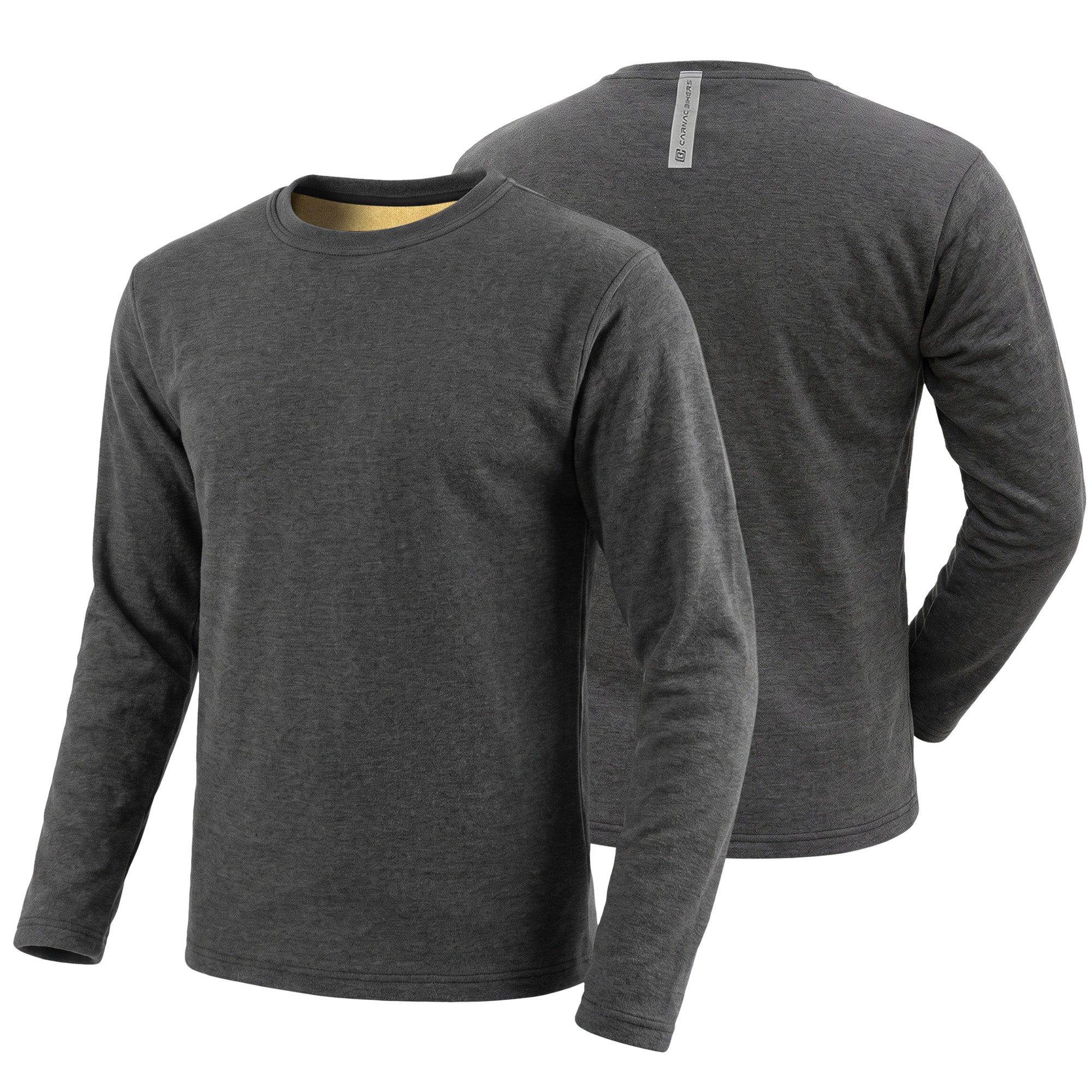 Charcoal Grey Long Sleeve Motorcycle Base Layer Shirt