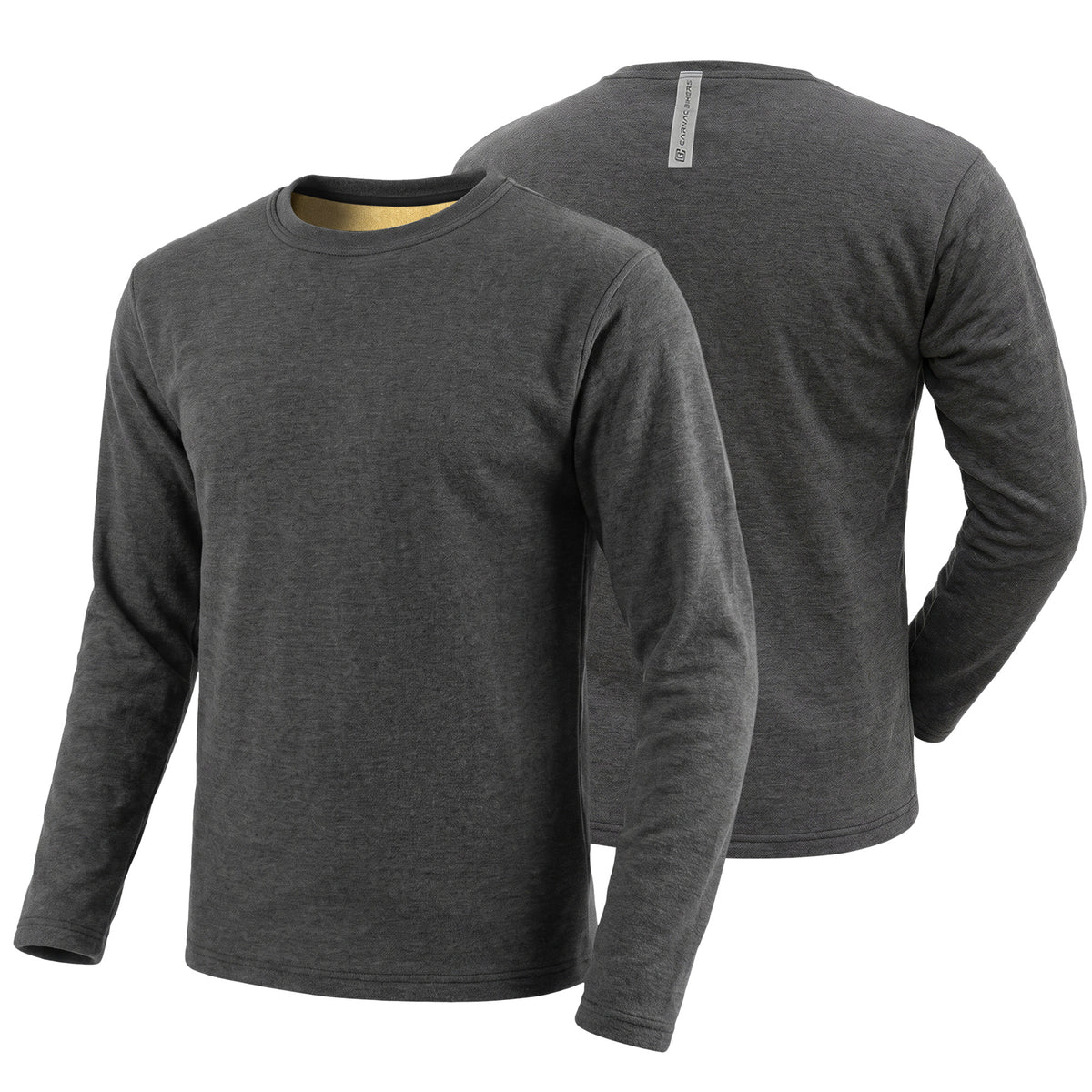Charcoal Grey Long Sleeve Motorcycle Base Layer Shirt