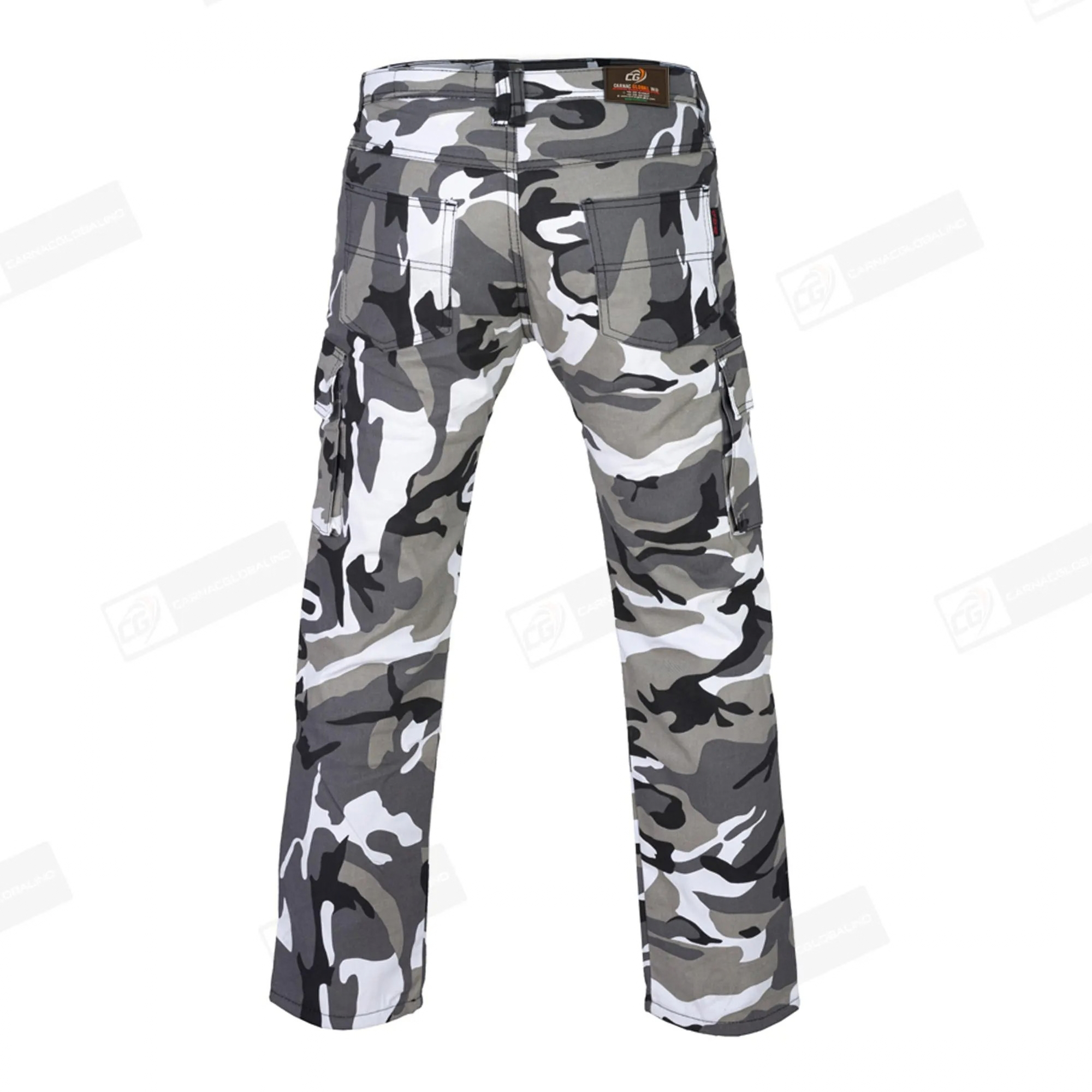 Kevlar-Lined Motorcycle Riding Pants in Camo Cargo with Level 1 Armored