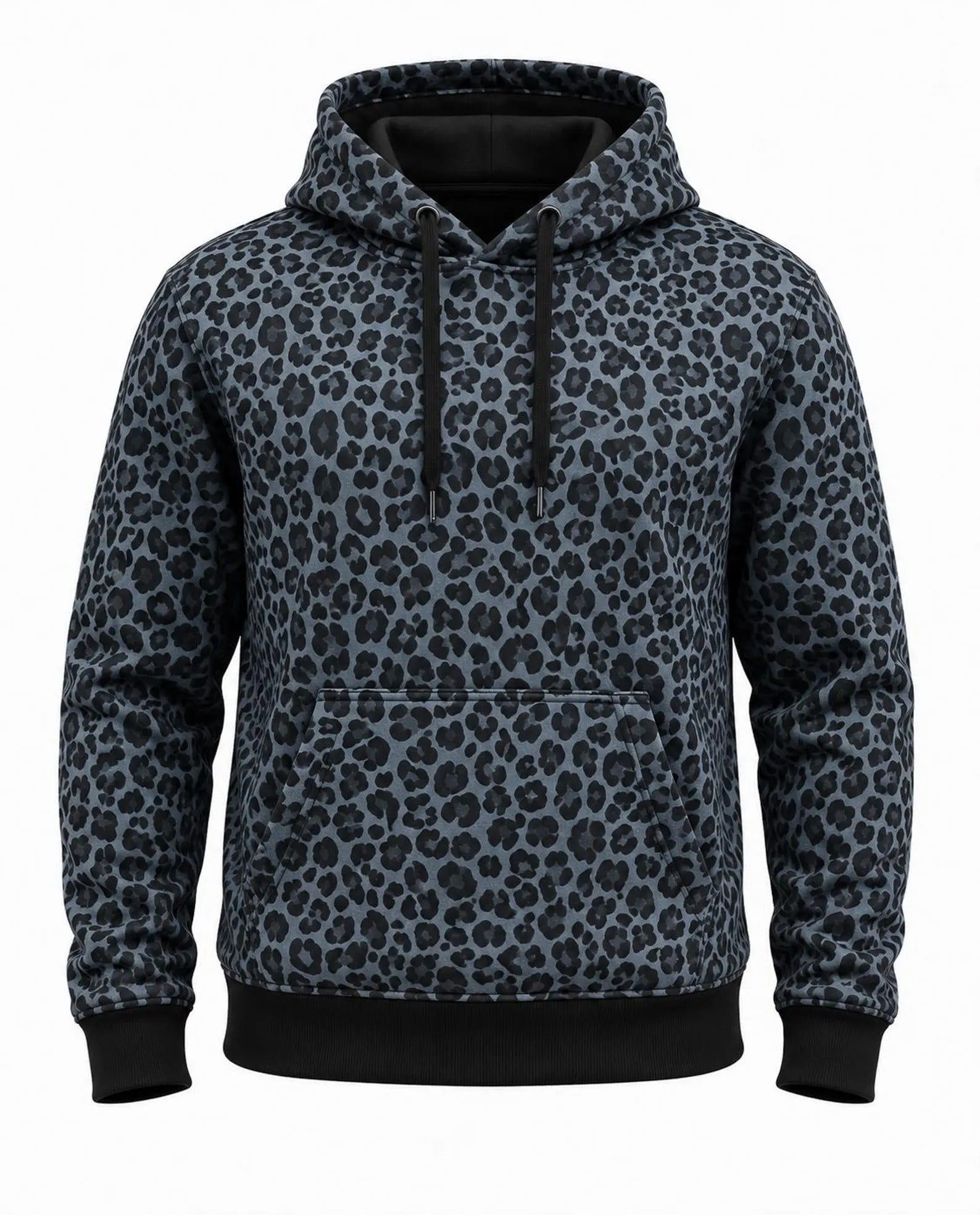 Women's Kevlar Motorcycle Hoodie in Black with Leopard Print