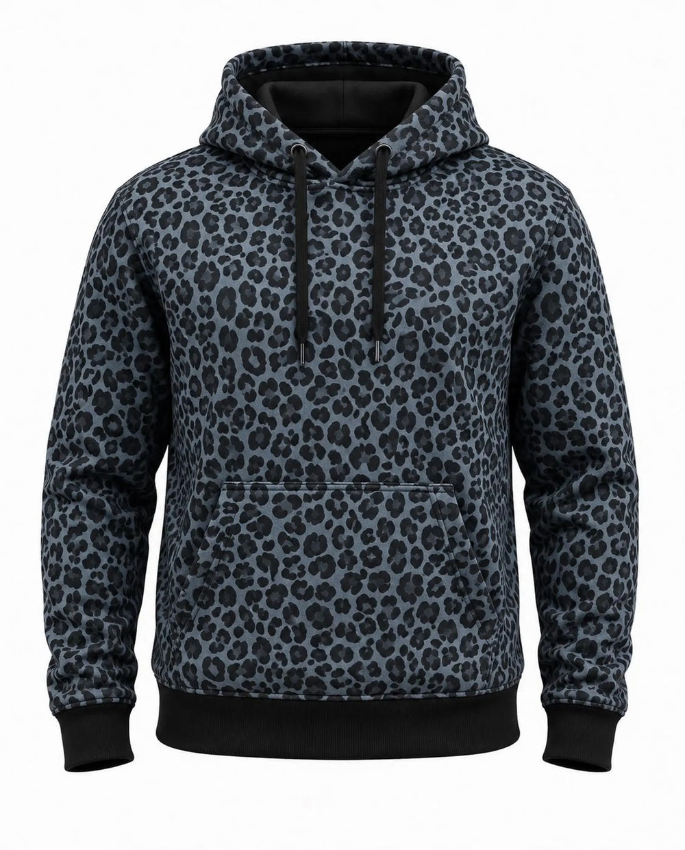 Women's Kevlar Motorcycle Hoodie in Black with Leopard Print