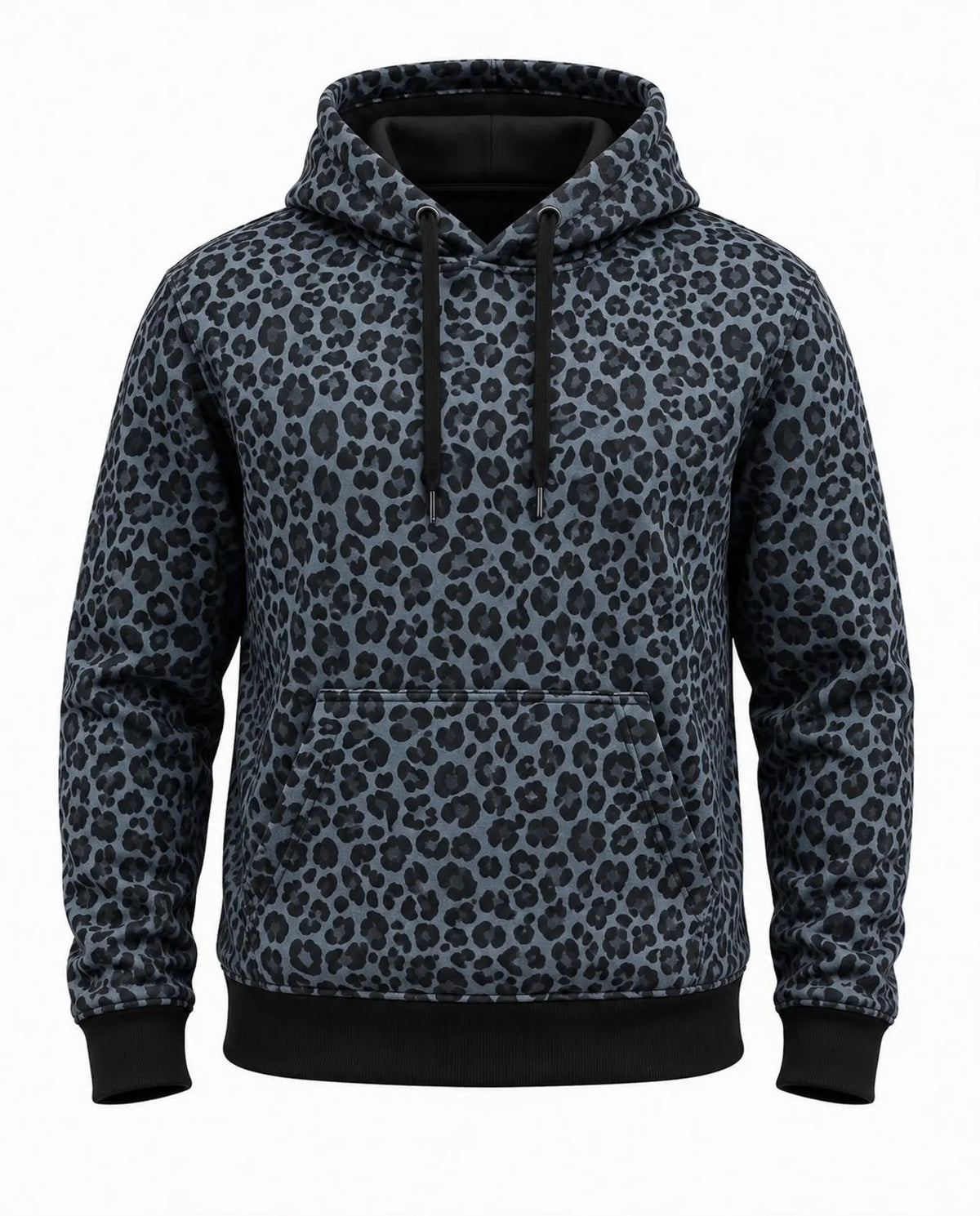 Women's Kevlar Motorcycle Hoodie in Black with Leopard Print
