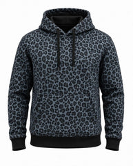 Women's Kevlar Motorcycle Hoodie in Black with Leopard Print