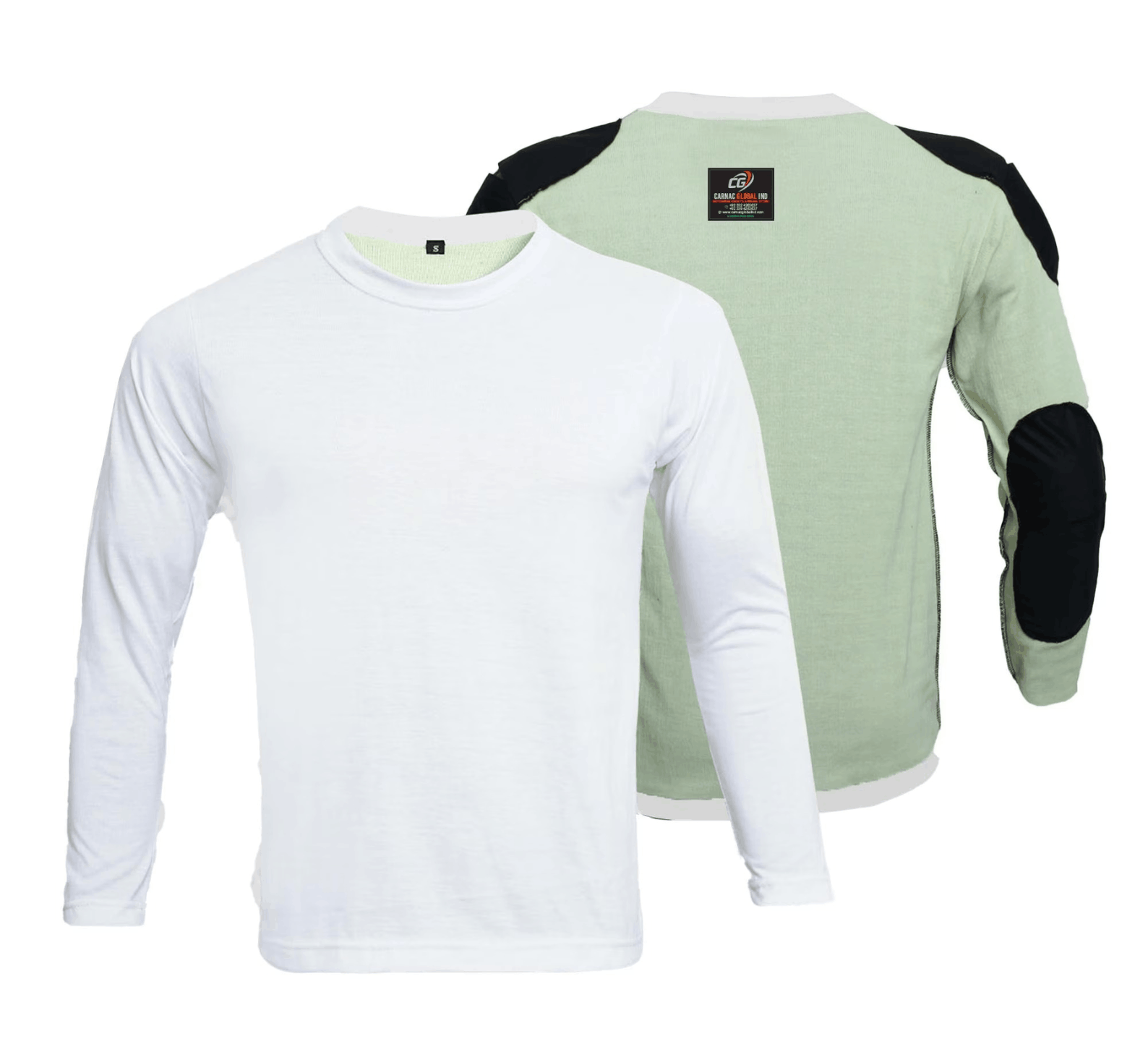 Kevlar Lined V-Neck Motorcycle Riding T-Shirt in White
