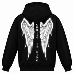 Angel Wings Armored Motorcycle Reflective Hoodie in Black