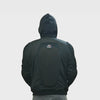 Armored Motorcycle Hoodie with Reflective Dragon Wings Print