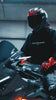 Armored Motorcycle Reflective Hoodie in Red Thorn with CE Level 2 Protection